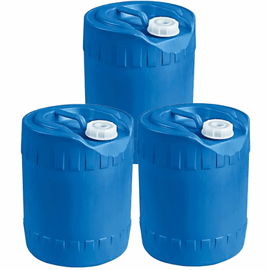 <b>5 Gallon Round HDPE Plastic Jug  3 Pack<br>UN Rated | Molded Handle</b><br><font color="red" >Free Shipping</font>