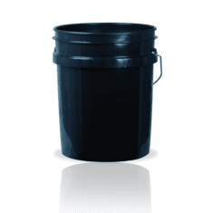5 Gallon (20L) Black Plastic Bucket, 3-pack - - Non-UN
