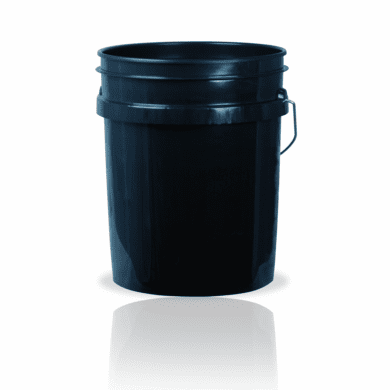 5 Gallon (20L) Black Plastic Bucket, 3-pack - - Non-UN