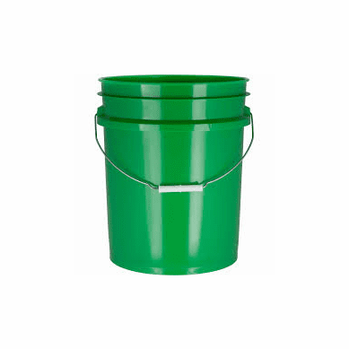 5 Gallon (20L) Green Plastic Bucket, 3-pack  - Non-UN