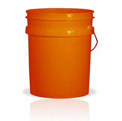 5 Gallon (20L) Orange  Plastic Bucket, 3-pack  - Non-UN