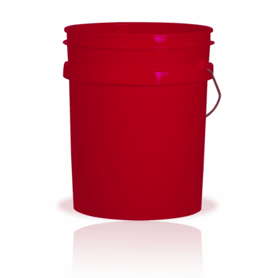 5 Gallon (20L) Red Plastic Bucket, 3-pack - Non-UN