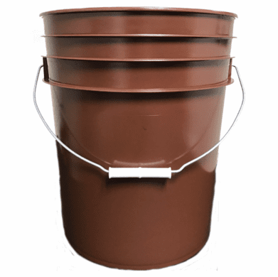 5 Gallon (20L) RUST Plastic Bucket, 3-pack  - Non-UN
