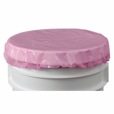 5 Gallon, Anti-Static, Shower Cap Barrel & Drum Cover, Pink, 4 mil | 10 Pack |<font color="Red">Free Ship</font>