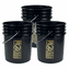 5 Gallon Bucket,Plastic,Black 3 Pack
