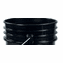 5 Gallon Bucket,Plastic,Black 3 Pack