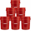 5 Gallon Buckets Red - Six Pack