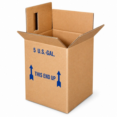 5 Gallon Hedpak 350 lb Double-Wall Corrugated Carton - CARTON ONLY
