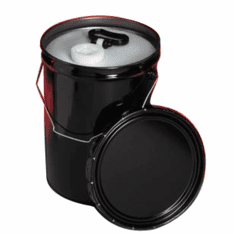 5 Gallon DELPAK Tighthead Pail With Dish cover,lever lock ring 36 Pack
