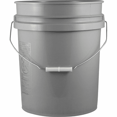 5 Gallon Gray Plastic Pail | Pallet of 120 each (90 mil), Metal Handle |  $4.00 ea