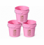 5-Gallon Light Pink Plastic Buckets, Food-Grade, 3-Pack