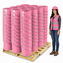 Pink 5 Gallon Plastic Buckets Heavy Duty 90 Mil, Pallet of 120