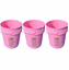 5 Gallon Pink Plastic Bucket, 3-pack  - Non-UN