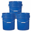 5 Gallon Plastic Bucket Blue 3 Pack