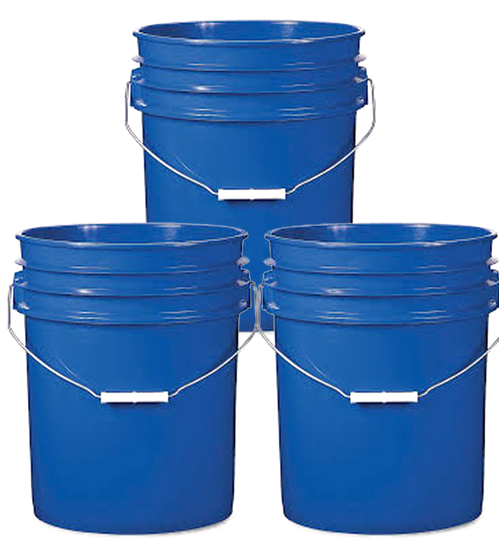 Sample Collection Buckets Charity Box 4 Charity Money Collection Buckets 5.7 Litres - Light Blue ...