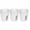 5 Gallon Plastic Bucket Natural-3 Pack