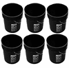 5 Gallon Plastic Buckets Black | Six Pack 