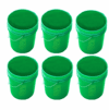 5 Gallon Plastic Buckets Green  | Six Pack 