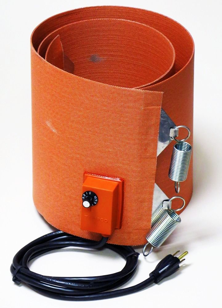 5 Gallon Plastic Drum Silicone Rubber Pail Heaters,9" Band