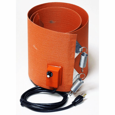 5 Gallon Plastic Drum Silicone Rubber Pail Heaters,9" Band