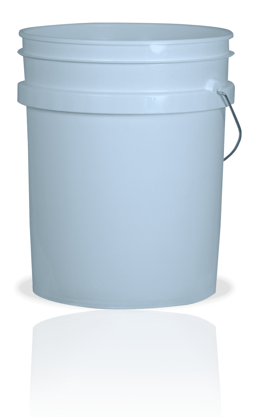 5 Gallon (20L) White Plastic Bucket, 3pack NonUN