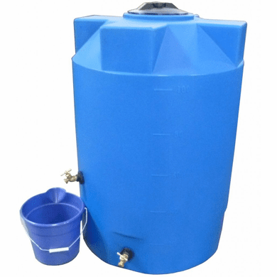 500 Gallon  Emergency Water Storage Tank | Plastic Water Storage Storage |  Dimensions: 48" Diameter x 71" Height-Light Blue