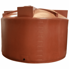 5000 Gallon Plastic Water Storage Tank Short|Long-Term Water Storage|Short|Dimensions: 140" Diameter x 92" Height