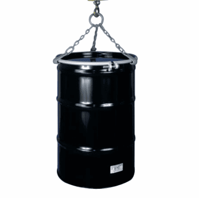 55 and 85 Gallon - 3 Chain Sling Lifts Drum Vertically