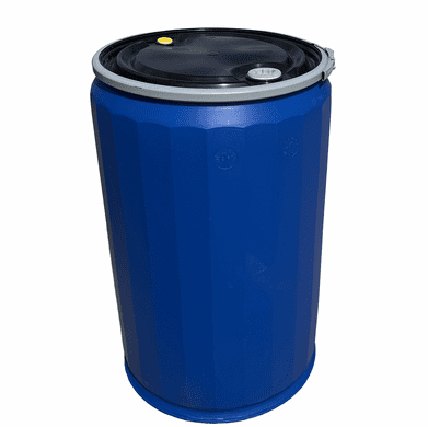 55 Gallon Open Head Plastic Drum with Lever Lock Ring Lid