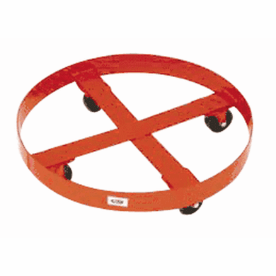 55 Gal Steel Drum Dolly with Poly Wheels