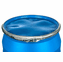 55 Gallon Blue Plastic Open Head Drum with Lever-Lock Lid, UN Rated