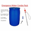 55 Gallon Emergency Water Barrel Storage Combo Pack: With Barrel, Siphon Pump, Bung Wrench, Purogene Water Treatment<br><font color="red">Free Shipping </font>