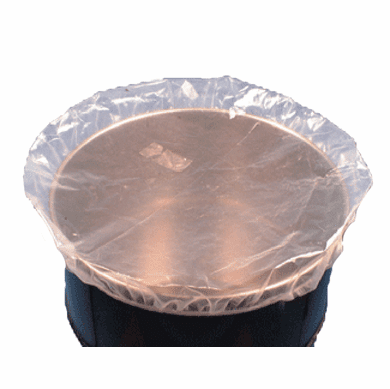 55 Gallon, Food Grade, Clear, 4 mil - Shower Cap Drum Covers-10 Pack | Free Shipping