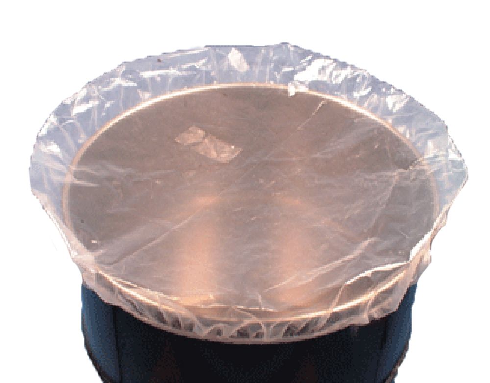 55 Gallon, Food Grade, Clear, 4 mil Shower Cap Drum Covers