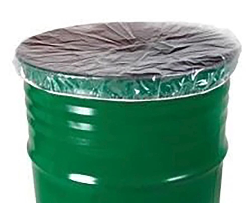 55 Gallon, Food Grade, Clear, 4 mil Shower Cap Drum Covers