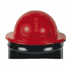 55 Gallon Heavy Metal Dome Top Drum Covers-Red