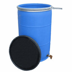 55 Gallon Open Top Barrel w/Bulkhead Fitting and Faucet<strong><font color="#FF0000"> Free Shipping</font></strong>