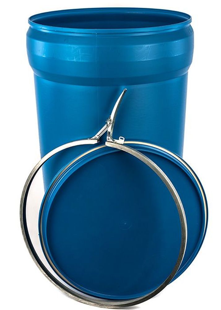 55 Gallon Plastic Drum Open-Head Taper-Sided } 32 Count Min