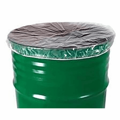 55 Gallon, PVC, Shower Cap Drum Cover, Frosted Clear, 4 mil