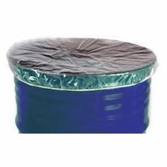 55 Gallon, Shower Cap Drum Covers, Clear, 4 mil - Food Grade, Economy