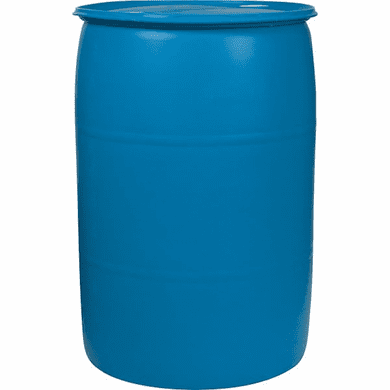 55 Gallon Used Plastic Water Barrel Or Rain Barrel | Blue or White
