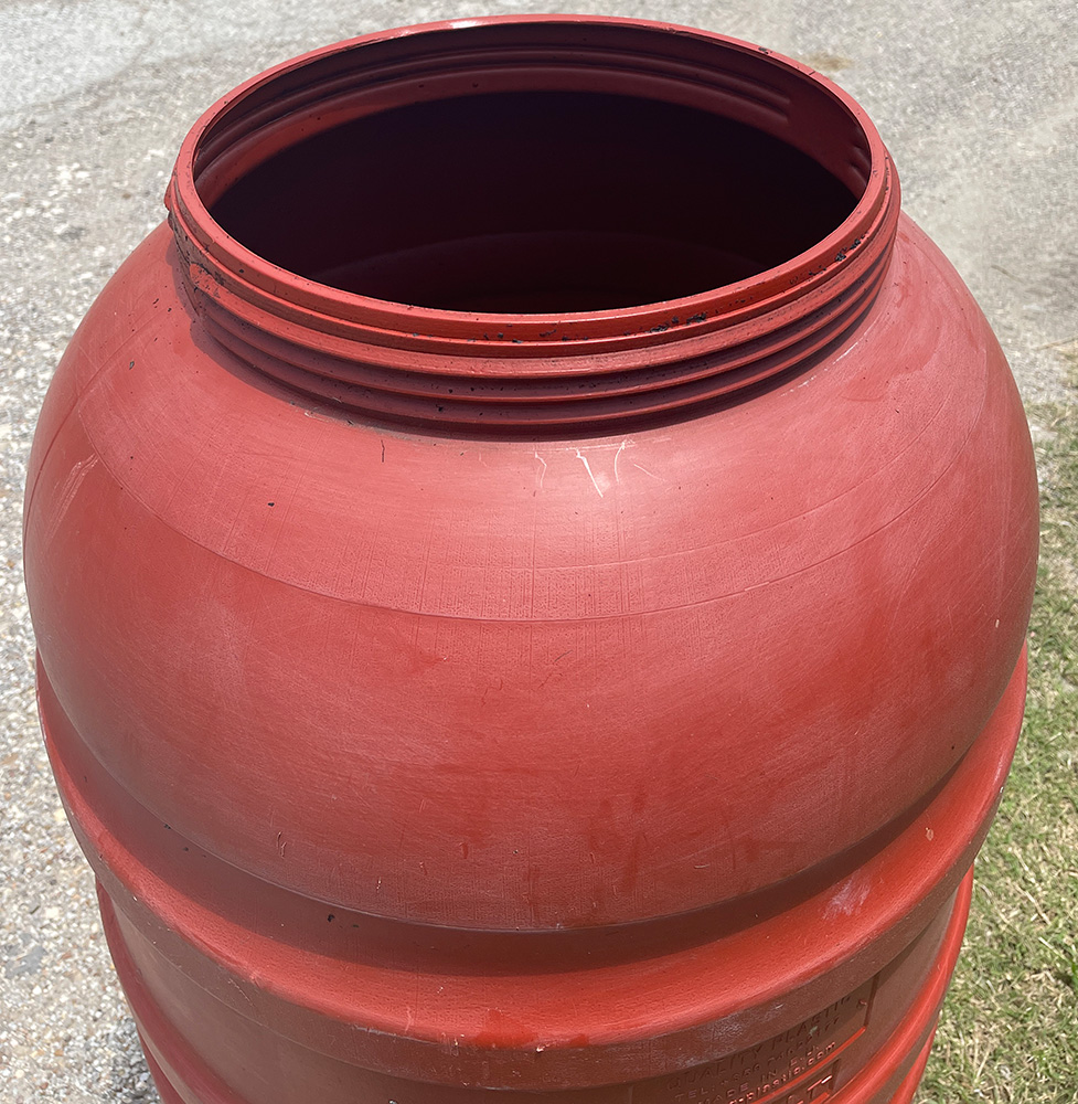 58 Gallon Plastic Olive Drums Used Reconditioned Openhead Free Shipping