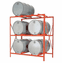 6-Drum, 3 Shelves - Economical Drum Storage Racks