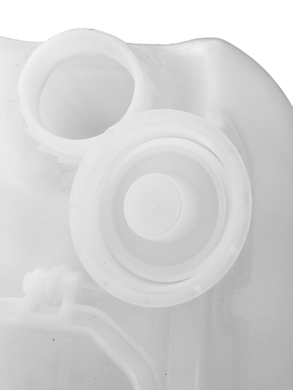 6 Gallon Rectangular Closed-Head Plastic Jugs,with 70mm Screw Cap,White