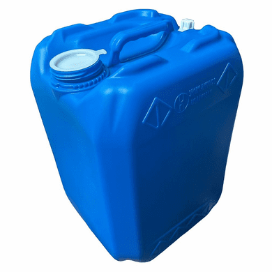 6 Gallon Square Plastic Jug Closed-Head with 70mm Cap | Blue Color