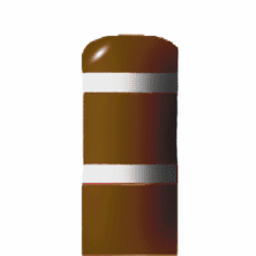 7inch I.D.x 60 inch H Post Bollard Brown sleeve w/white tape