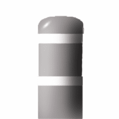 7inch I.D.x 60 inch H Post Bollard Gray sleeve w/red tape