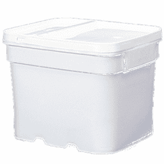 8 gal.Square Ez Stor Bucket Pail and lid,  recessed handle, 6 Pack | Included Reclosable Lids