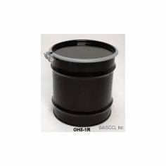 8 Gal Steel Drum Open-head-black