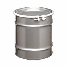 8 Gallon Open Head Stainless Steel Drum<br>With Bolt Ring Closure